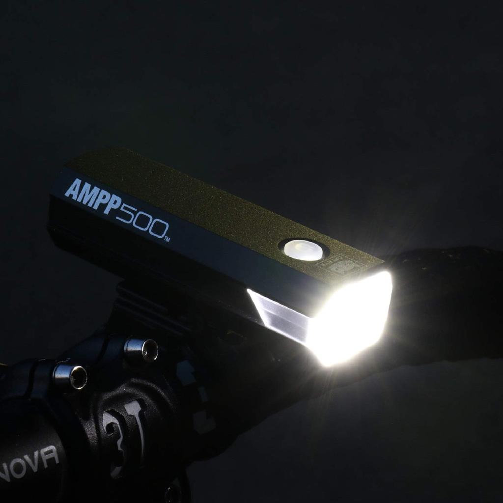 AMPP500 Bicycle Maximum 500 USB and with Side Lenses for Enhanced Side Visibility Headlight, Lumens, Rechargeable, Compact, Durable, Powerful,