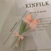 Mini Tulip Bouquet, Simulated Eternal Flower - Adorable Mini Floral Arrangement,For Desk Decor, Weddings, or Special Moments
