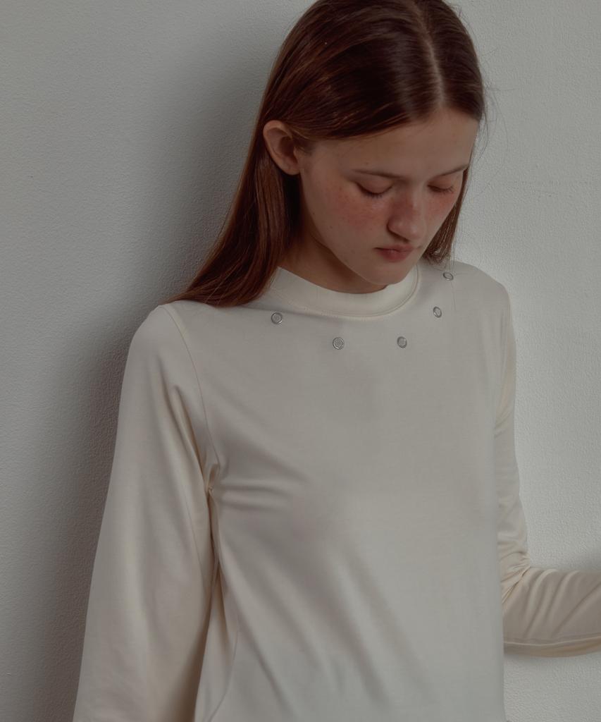 Leteoli Eyelet Frill Long Sleeve_Ivory