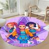 Kpop Round Office Rug Design for Outdoor Decorate Room Game Room Balcony Antislip Round Carpet Anime Office Decor Best for Christmas