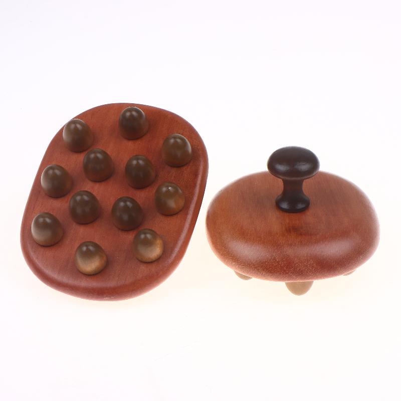 9/12 Bead Sandalwood Meridian Massage Body Anti Cellulite Brush Body Gua Sha Comb Massage Brush Relaxation Home Use Anti-Fatigue