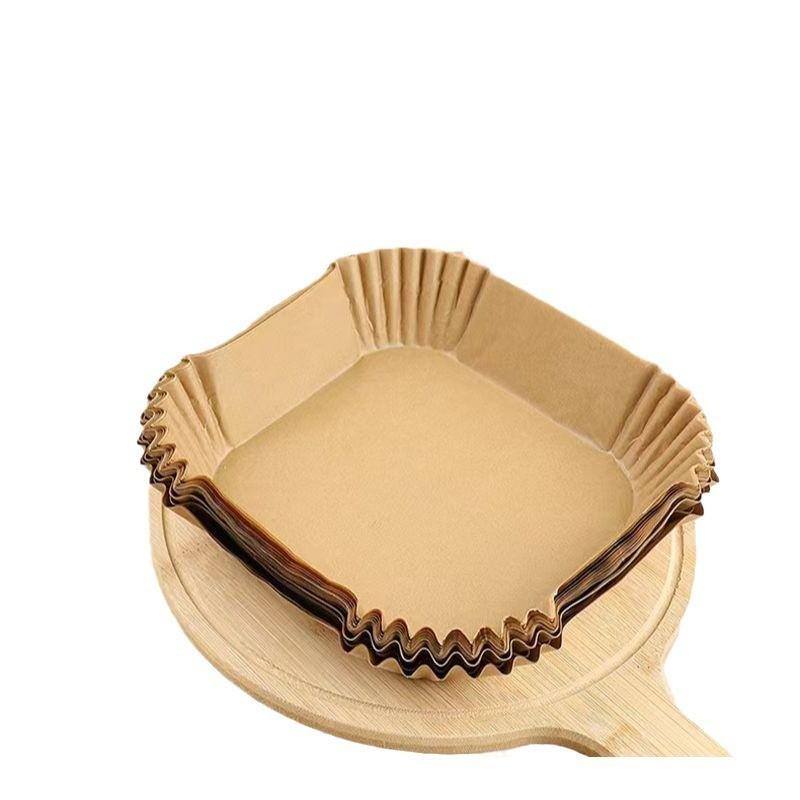 Quadratische Heißluftfritteuse Exklusives Papier Silikonölpapier Saugpapier Kuchenständer Einweg-Grillbackpapier Silikonölpapier) 80 Zeichen