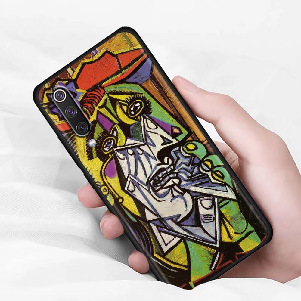 Kočka Van Gogh Hvězdná noc Olejomalba Měkké pouzdro Pro Xiaomi Mi 9 9se 8 10 10T A2 Lite 10S 9T CC9 Note 10 Pro 9Lite Kryt Fundas