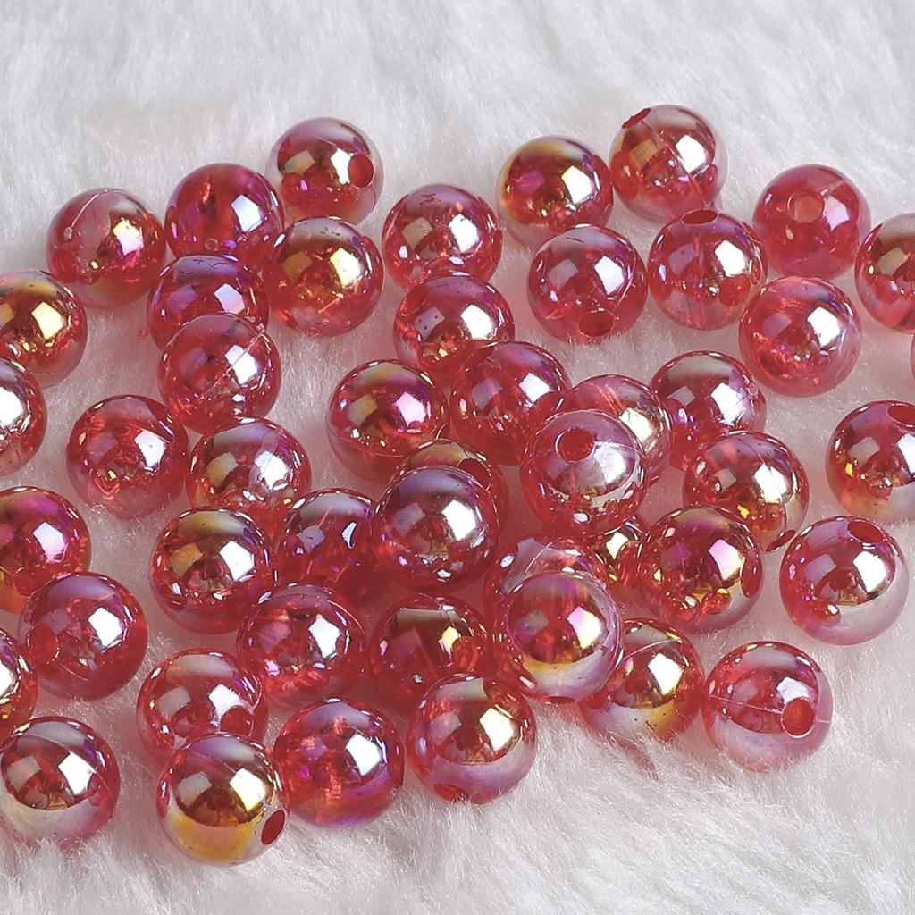 500g DIY Fashion Jewelry Accessory 6MM-12MM Acrylic Beads Round Shape 23 Colors Bracelet Department Spac