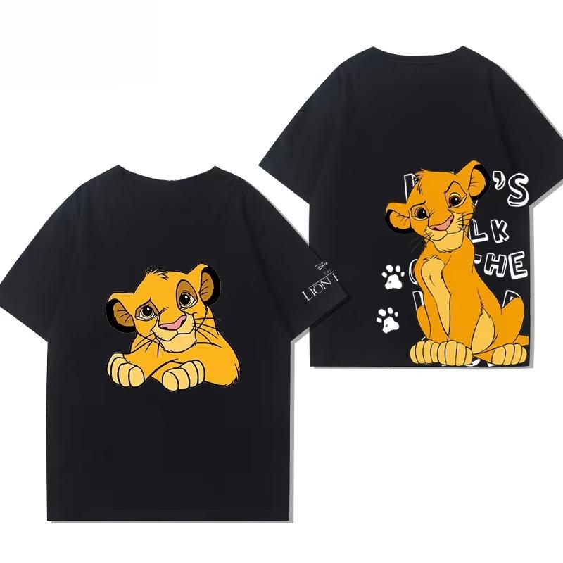 The Lion King Simba Anime Peripheral Short Sleeve ParentChild Summer American Versatile Casual Loose TShirt Top