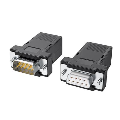 Quick Snap Housing DB9 Serial Head Male/female 9 Pin RS232/485 COM Head Connector ABS Plastic Case
