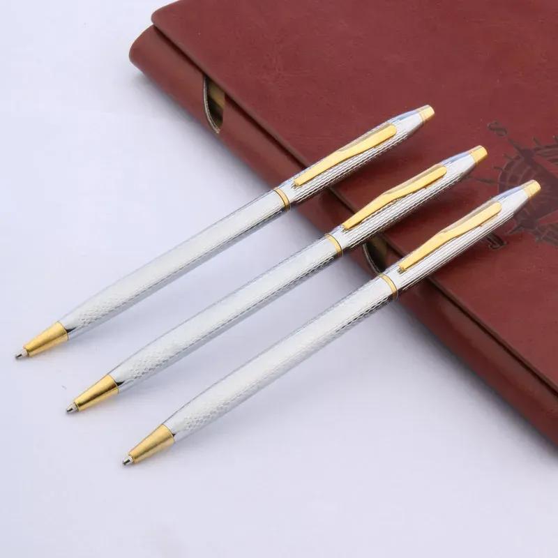 Luxe hoge kwaliteit Twist Wave patroon tekeninkt METAL Balpen Kantoorbenodigdheden schoolbenodigdheden nieuw