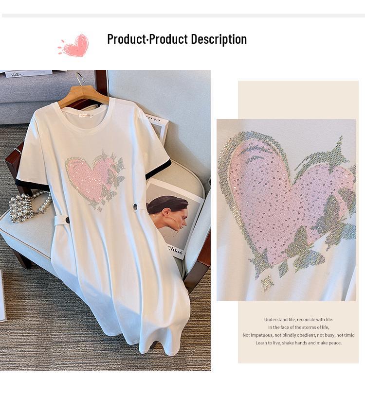 Plus Size Women's Summer Slimming Mid-Length Loose Dress