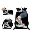Classic Popular Funny Cool New Ballet 3D Print 3pcs/Set Student School Bags Laptop Daypack Backpack Lunch bag Pencil Case