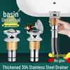 Bathroom Sink Pop-Up Drainer with 304 Anti-Odor Pipe