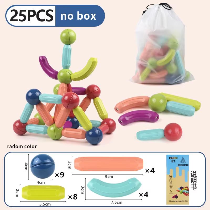 Magnetic Building Blocks for Kids: Magnetic Stick Montessori Game for 3 4 5 Years Old Magnetic Blocks Toys for Kids Block Games