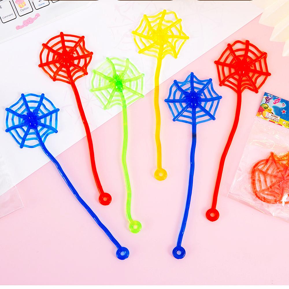 10-30Pcs Fun Kids Birthday Party Favor Mini Sticky Spider Web Toy Gift Bag Giveaway Pinata Filler Halloween Party Supplies Gift