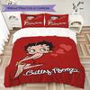 betty boop Pattern Bedding uilt Set uilt Cover Pillowcase Home Decoration Birthday Gift (1 * duvet cover + 2 * pillowcase without core)