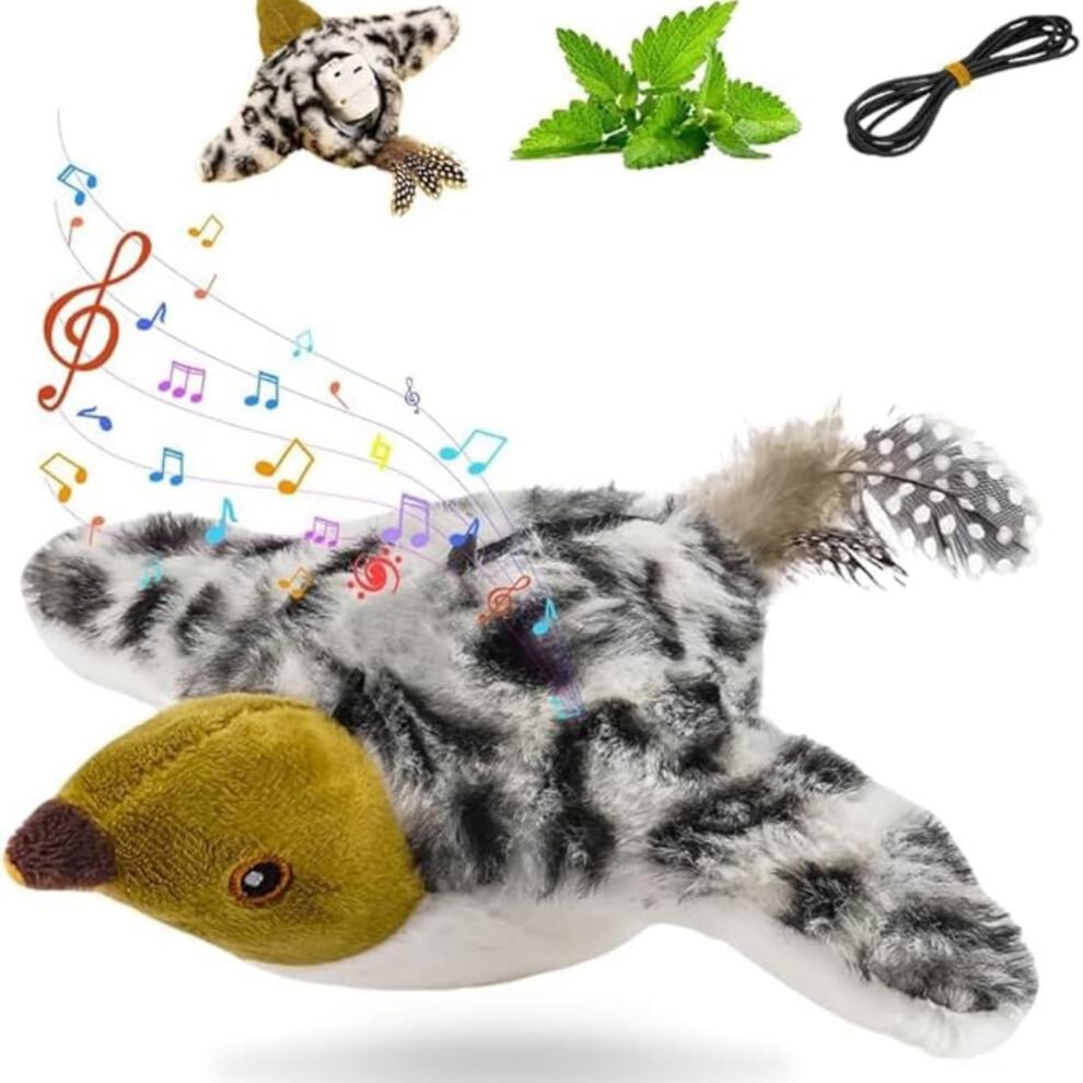 Interactive Flappychase Bird Cat Toy - 2025 New Flying Interactive Flapping Chirping Flapping Bird Cat Toy for Indoor Adult Bored Cats, AKLJWH, B