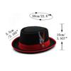 Elegante Cappello Fedora in Feltro Britannico Unisex Pork Pie con Piccola Falda Classico Bowler per Festa e Uso Quotidiano