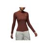 Jordan FW24 Comfortable Soft Slim Fit Long Sleeve Knit Top Women Tops Brown White HF9469231