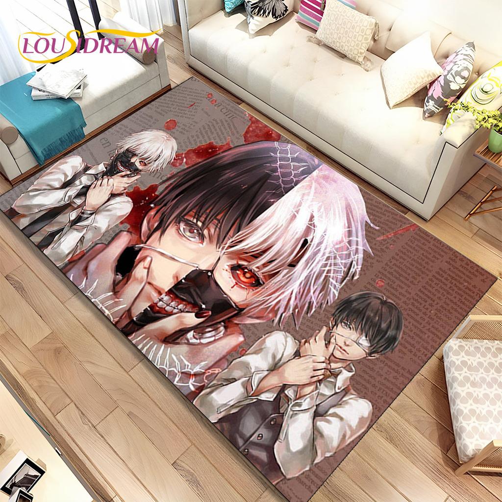 Japan Anime Tokyo Ghoul Cartoon Area Rug,Carpet for Home Living Room Bedroom Sofa Doormat Kitchen Decor,kids Non-slip Floor Mat