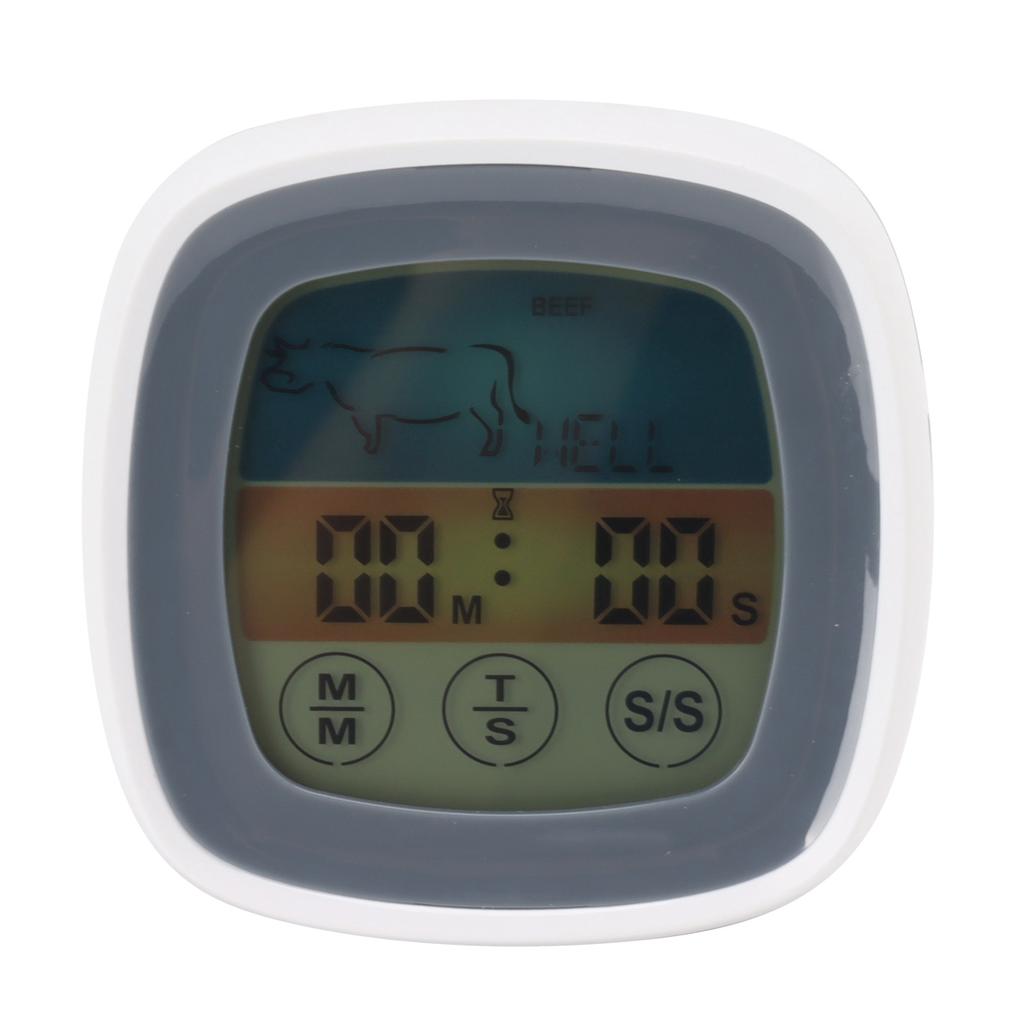 Lebensmittel-Berührungsthermometer Küche Digitalanzeige Timer Thermometer Feld Grillthermometer