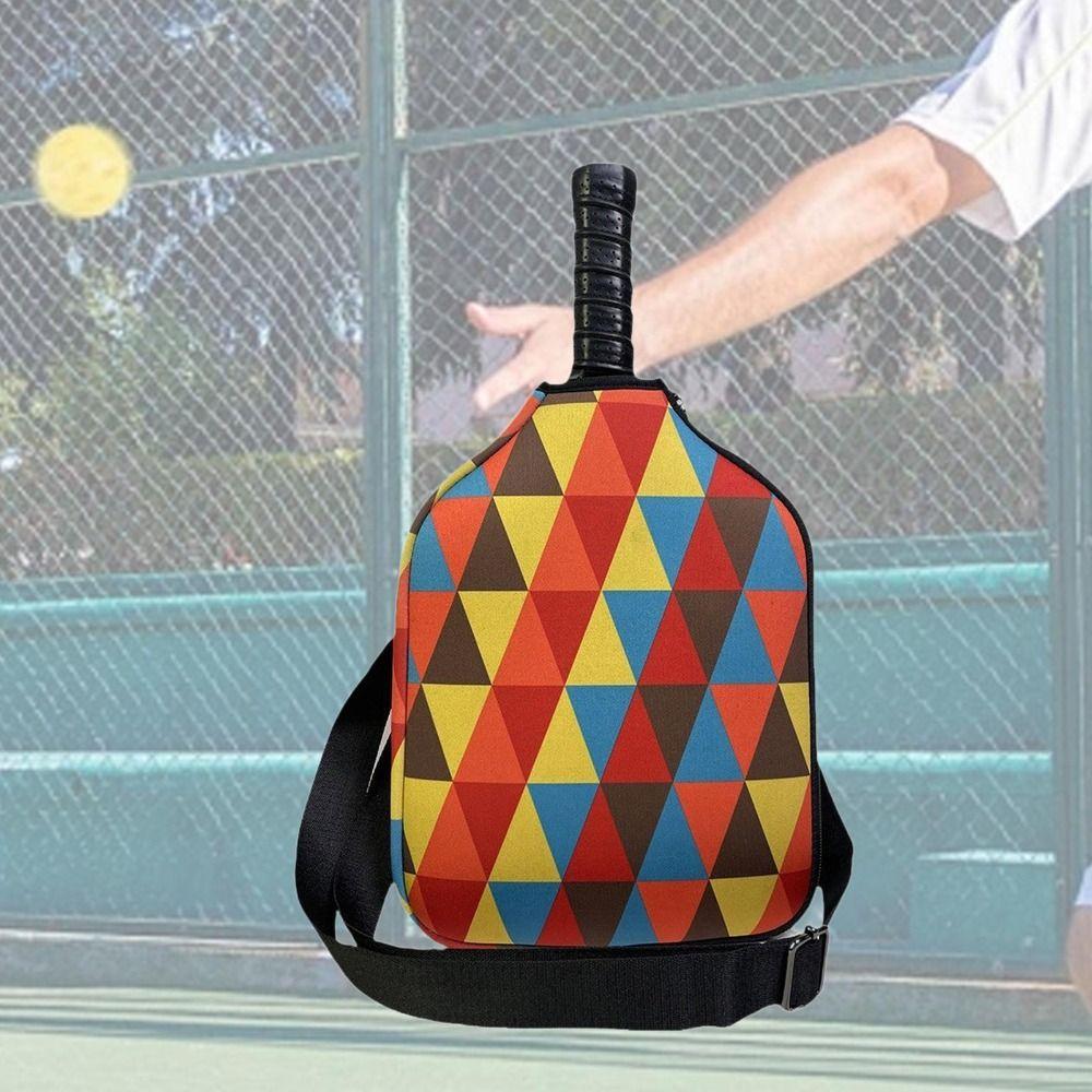 Neoprene Pickleball Racket Sleeve Single Shoulder Strap Pick Case Protector  Competitions