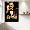 The Godfather Vintage Metal Tin Sign Movie Poster Artwork Distressed Retro Design for Man Cave Bar Cafe Home Decor Wall Plaque