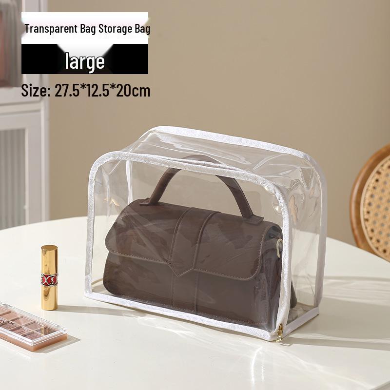 Clear Dustproof Moisture-Resistant PU Storage Bag for Luxury Handbags