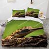 Crocodile Duvet Cover Set Wild Alligator Pattern Bedding Set Wildlife Style Comforter Cover Horror Animal Theme Twin Quilt Cover
