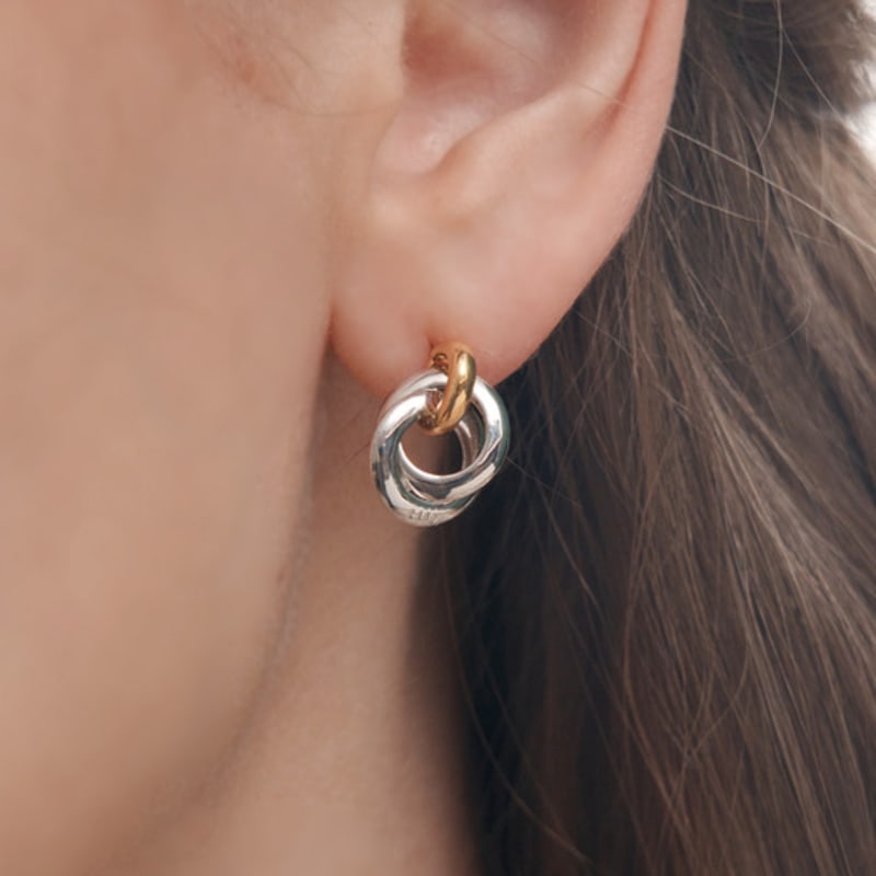 

Ювелірні вироби ELLE 14K GF Солом яні Прості Сережки ELGPEE351 rose combi