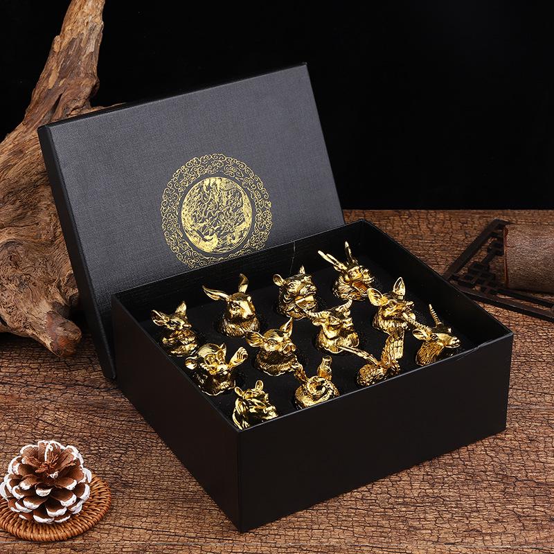 Twelve Zodiac Lead-Free Crystal Wine Glass Set - 25ml Each, Gift Box Included