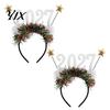 Festive Party Favors for Kids Adults 2 Pcs 2027 New Year Eyeglasses, Plastic Glitter Number Glass Frame, Supplies Team Building Shiny Unisex Headband