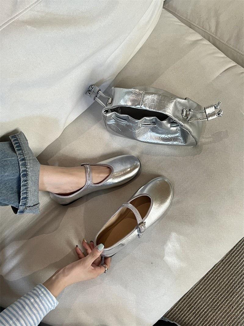 

Конфетного цвета туфли-одинарки на плоской подошве с круглым носком, с неглубоким вырезом, туфли-бини, темпераментные балетки, женские туфли Мэри Джейн из мягкой кожи 40