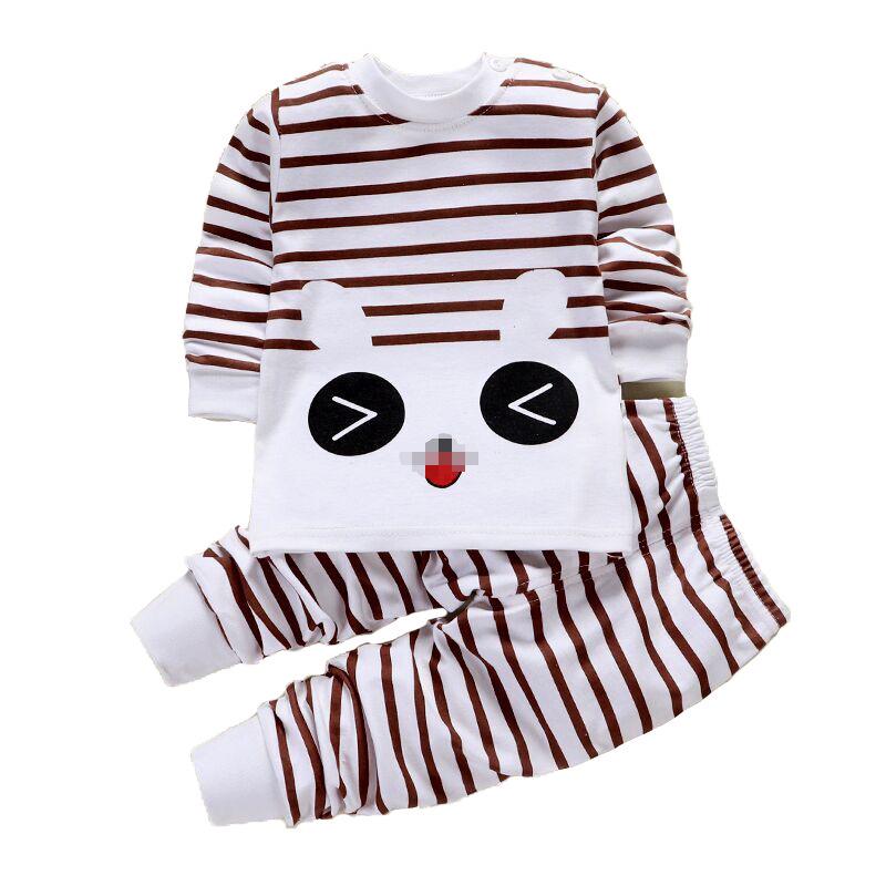 Children s Cotton Pajamas Set: Toddler Long Sleeve Shirt and Pants for Boys and Girls 73cm/50