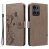 For Motorola Moto G75 5G PU Leather Cases Flower Pattern Wallet Stand Phone Cover with Strap
