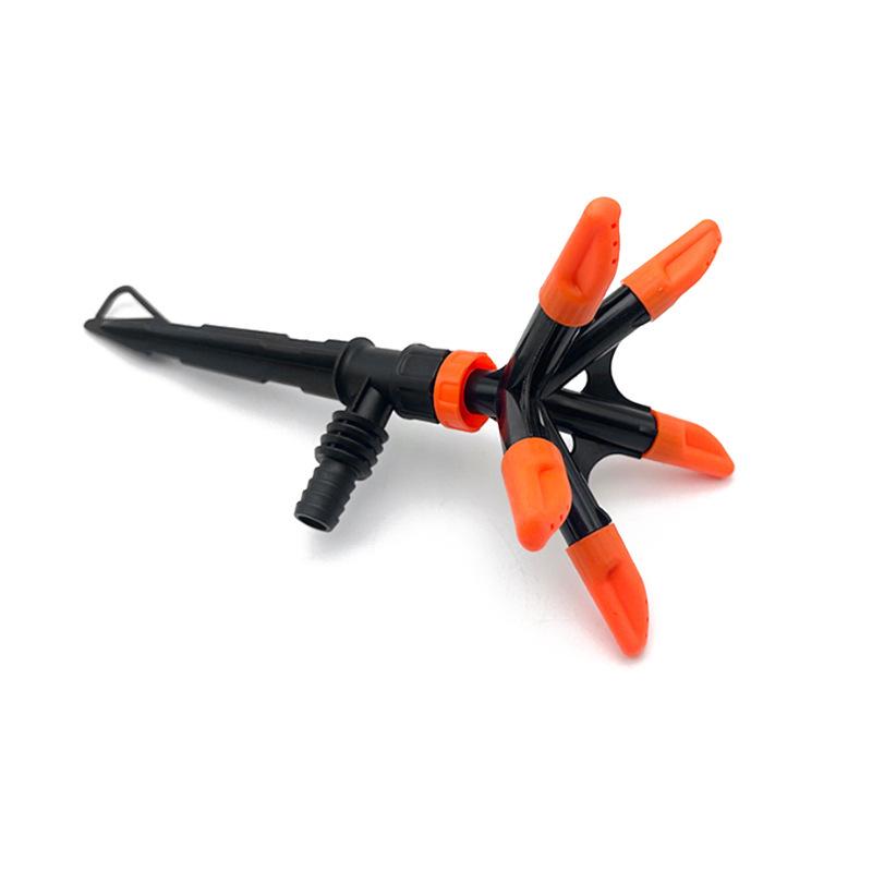 Five-Head Rotating Garden Sprinkler for Lawn & Vegetable Irrigation