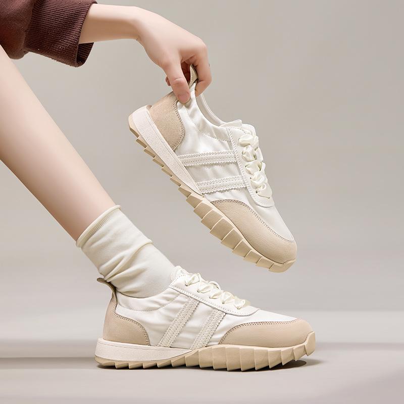 Augustus Dengde training shoes women's 2025 new summer academy style casual platform shoes Forrest Gump sports white shoes