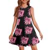 Girl Summer Dress Sleeveless Printed Color Casual Dress