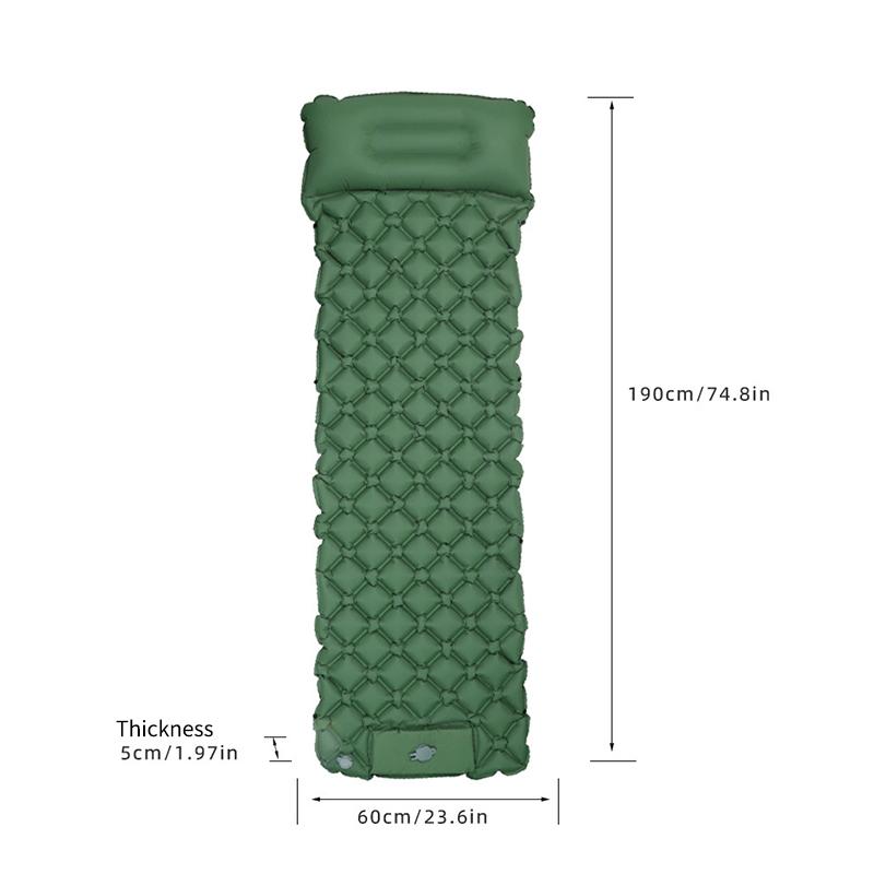 Lightweight Sleeping Air Mattress Ultralight Built In Inflator Pump Outdoor for Camping Hiking Travel