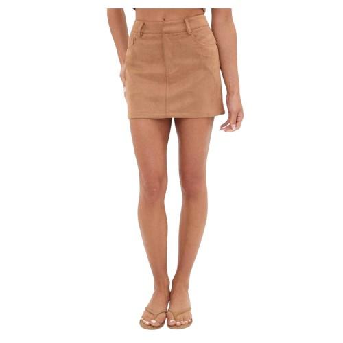 I Saw It First Womens/Ladies Skirta Faux Suede Fitted Mini Skirt