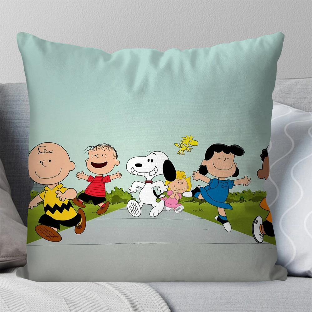 1Pc Comic Character S-Snoopy Pillow Case Square Pillow Bedroom Sofa Leisurecomfort Cushion Car Living Room Home Decoration 40X40