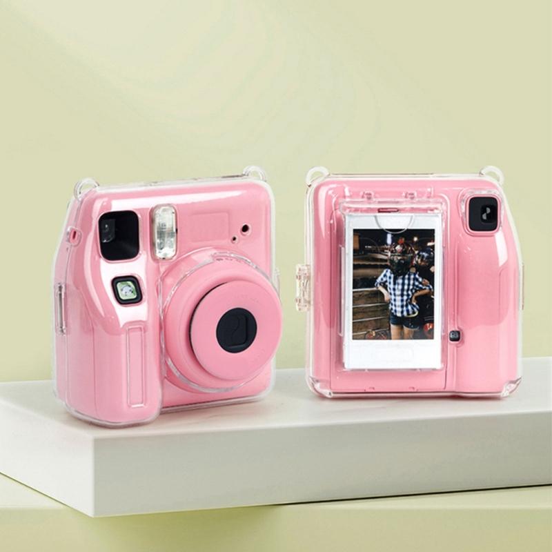 Clear Camera Protector For Camera Case With Photo Pocket And Customizable Shoulder Belt Sticker Solid Holder