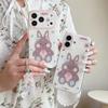 Colorful Stars & Rabbit Gold Foil Polka Dot Case for iPhone 17, 16 Pro Max, 15, 14