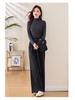 Spring 2025 Women's Fashion Suit: Three-Piece Temperament Vest with High Waist Wide-Leg Pants (ME5501)
