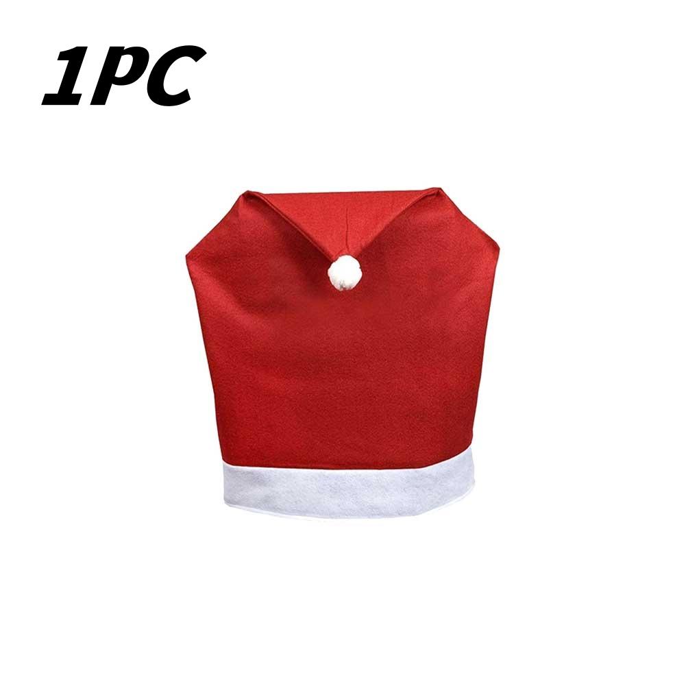 30PCS Santa Hat Dining Chair Covers Red Christmas Chair Covers Christmas Table Decorations Santa Hats Christmas Decorations