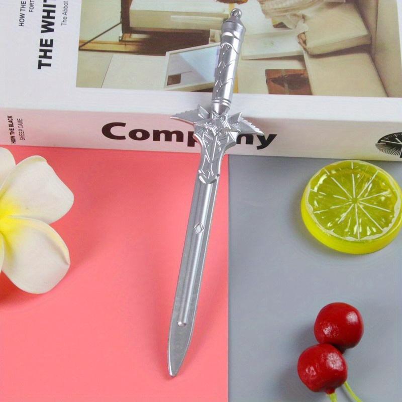 

Back to school season 2Pcs 0.5mm retro sword gel pen animation stationery water-based pen shape Mitsubishi sword office signature pen
