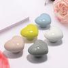 3pcs Charming Ceramic Heart Cupboard Pulls Kids Friendly Easy To Install Decorative Drawer Handles for Nursery & Home