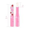 Bálsamo labial de fresa para mujer, lápiz labial mágico que cambia de color con la temperatura