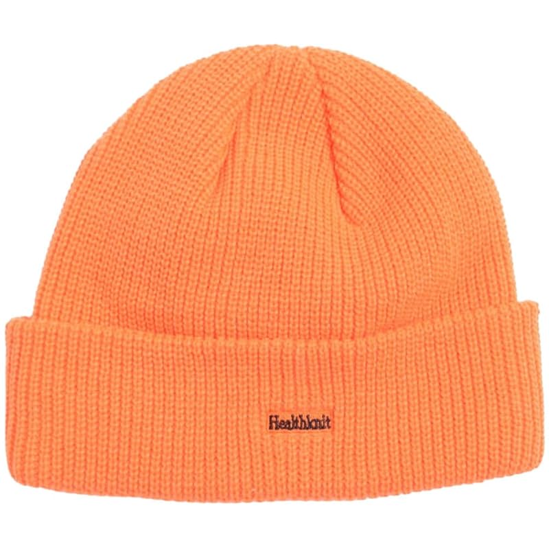 

(Healthknit) Healthknit men s unisex logo knit watch beanie knit hat hat 291-4159[-] (FREE, 24(N.ORG/Neon Orange))
