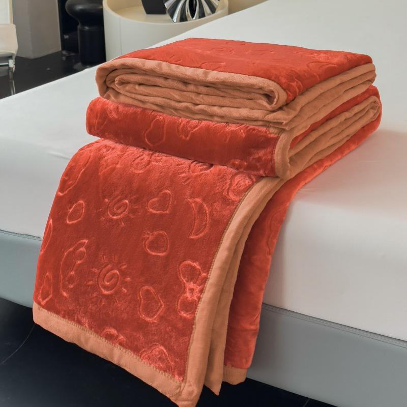 Solid color simple blanket multi-functional casual blanket autumn and winter thickened warm office nap blanket