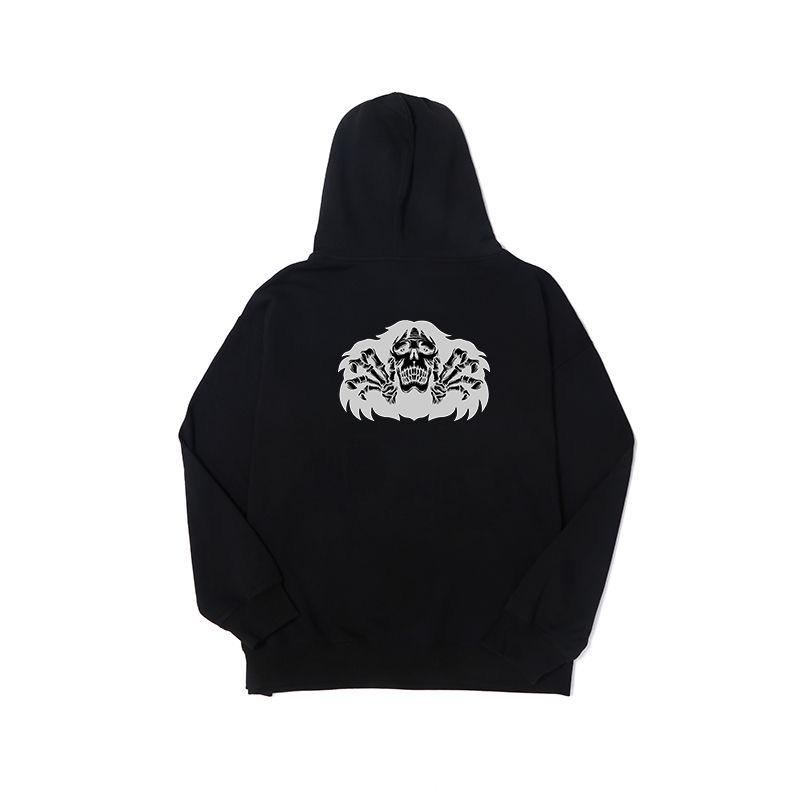 Japanischer Schädel Herren Sport Übergröße Hoodie Damen Pullover Bedruckt Hip Hop Locker Verdickt Herbst und Winter