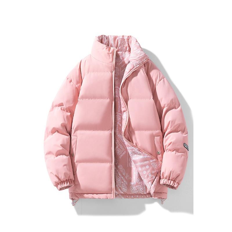 Winter Cotton-padded Men and Women Cotton-padded Jacket Stand Collar Cotton-padded Jacket Thick Double-sided Wear Thick Youth Bread and Clothing.