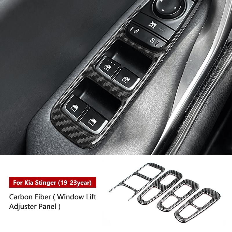 ES Carbon Fiber Other Interior Accessories for KIA Stinger 19-23 Year Full Set of Parts Carbon Fiber Stinger Accessories